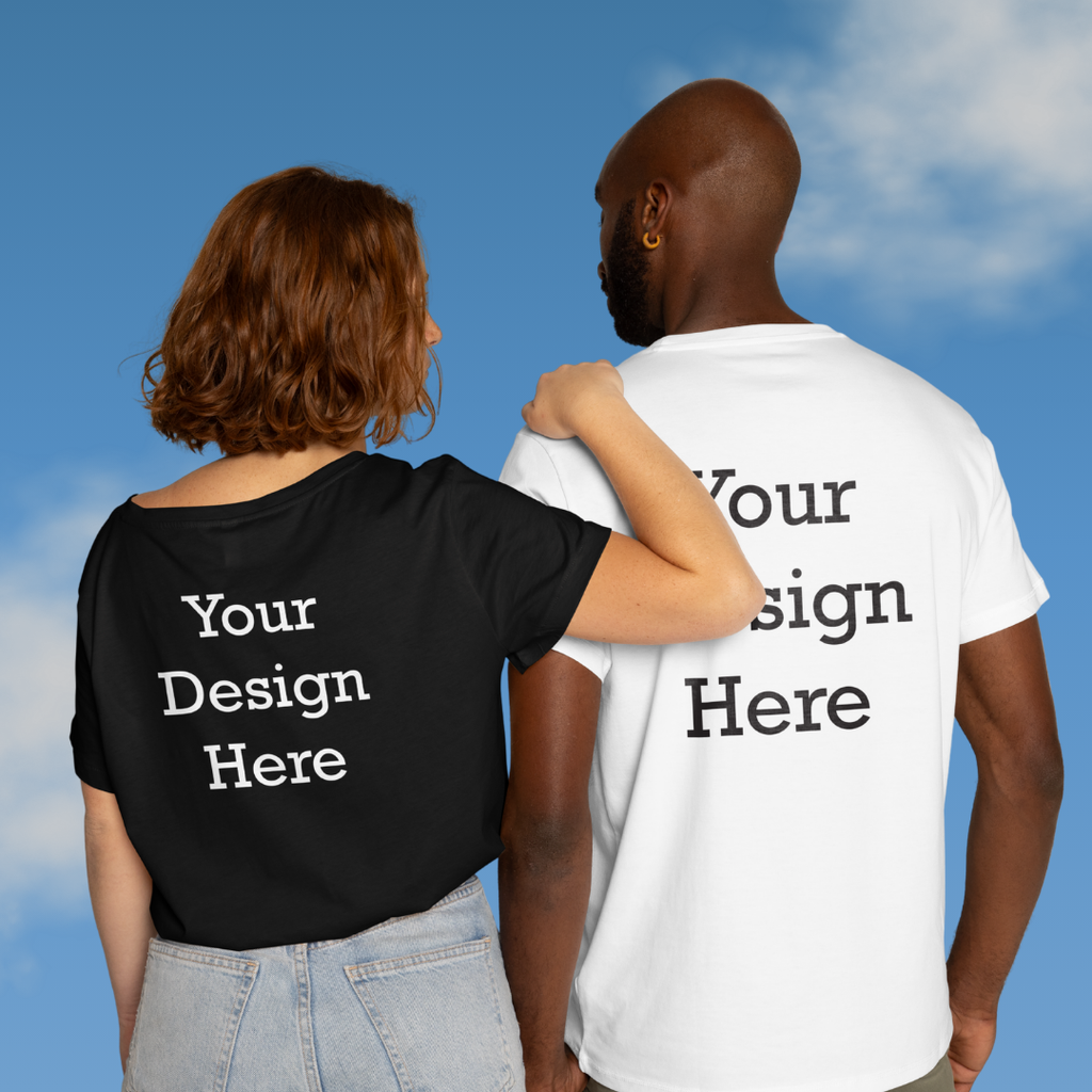 Custom Design T-Shirts | Add your design, image or text | Perfect for making your idea come to life | Businesses | Workwear | Graphic Tees | Custom Printed & Personalisable