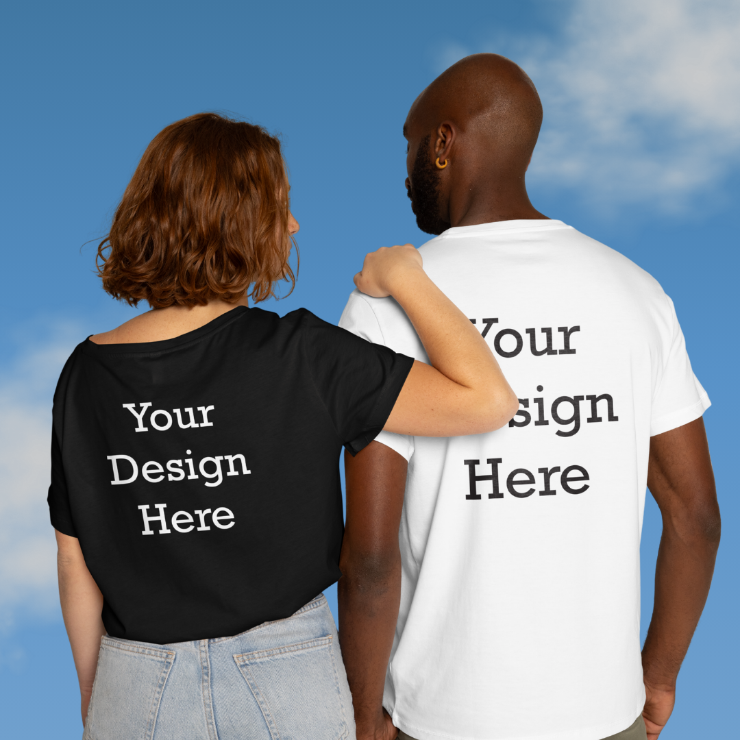 Custom Design T-Shirts | Add your design, image or text | Perfect for making your idea come to life | Businesses | Workwear | Graphic Tees | Custom Printed & Personalisable