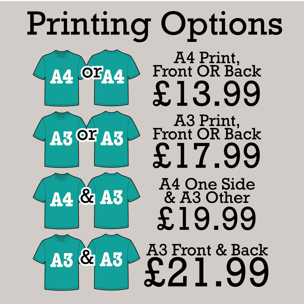 Custom Design T-Shirts | Add your design, image or text | Perfect for making your idea come to life | Businesses | Workwear | Graphic Tees | Custom Printed & Personalisable