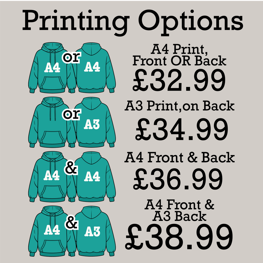 Premium Hoodies | Custom Design Hoodies | Add your design, image or text | Perfect for making your idea come to life | Businesses | Workwear | Graphic Hoodie | Custom Printed & Personaliseable