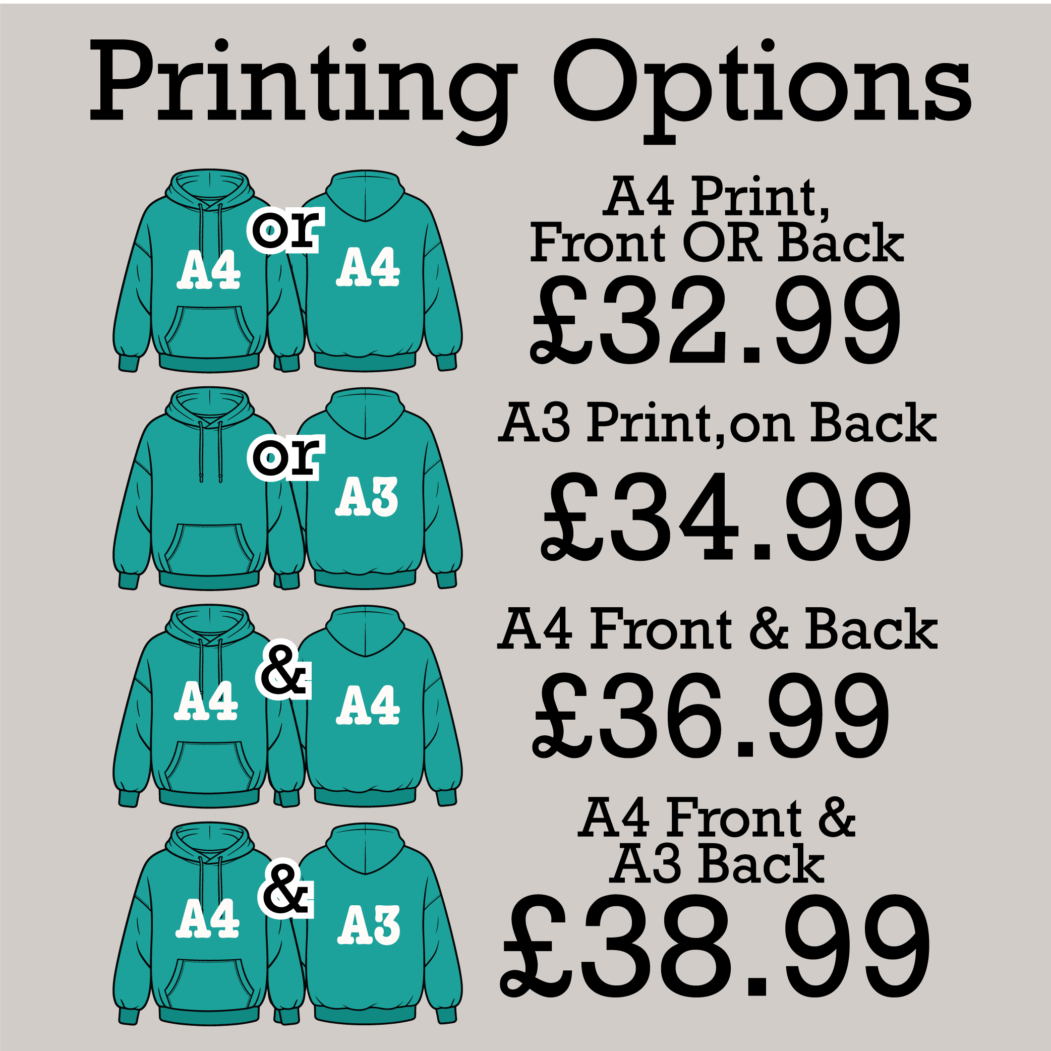Premium Hoodies | Custom Design Hoodies | Add your design, image or text | Perfect for making your idea come to life | Businesses | Workwear | Graphic Hoodie | Custom Printed & Personaliseable