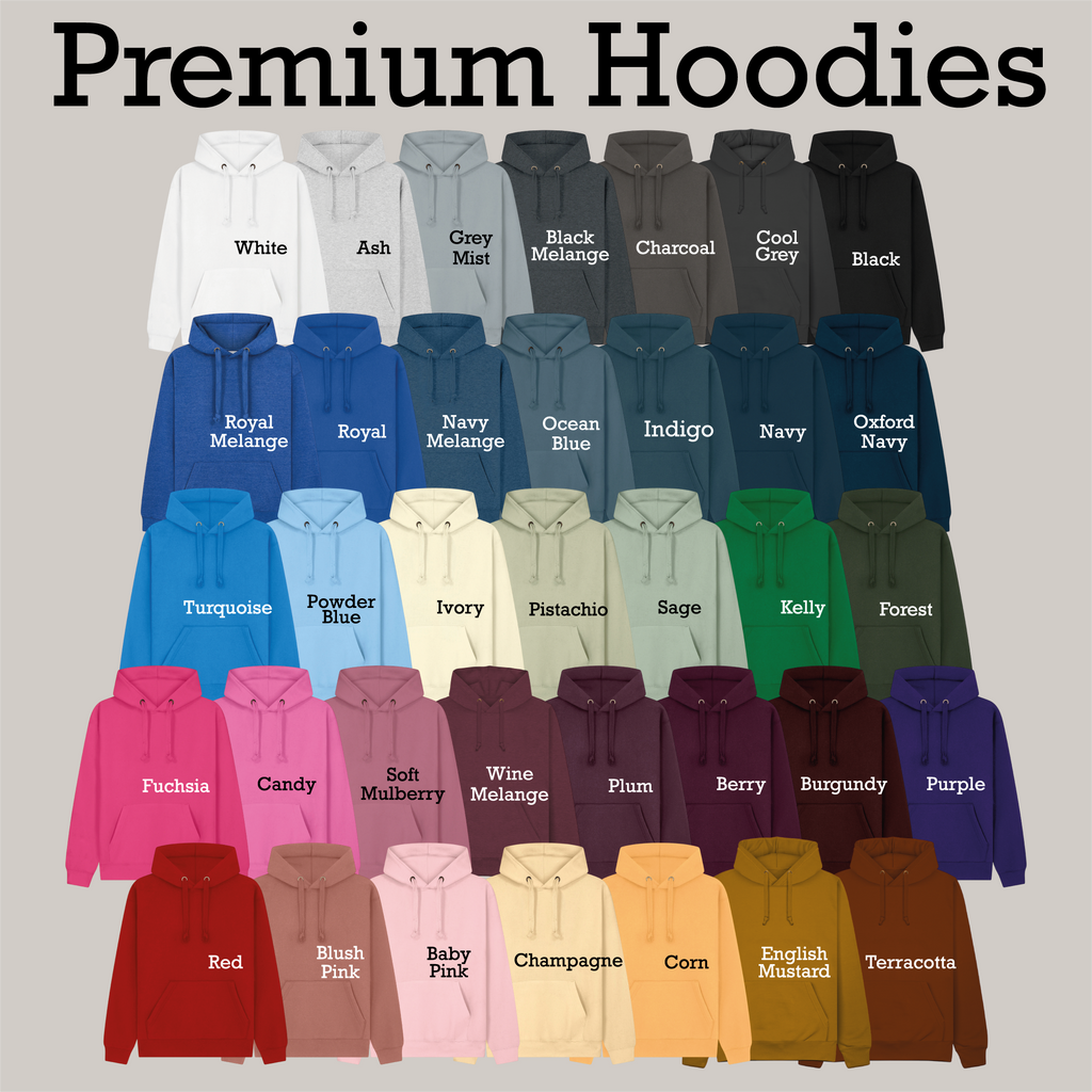 Premium Hoodies | Custom Design Hoodies | Add your design, image or text | Perfect for making your idea come to life | Businesses | Workwear | Graphic Hoodie | Custom Printed & Personaliseable