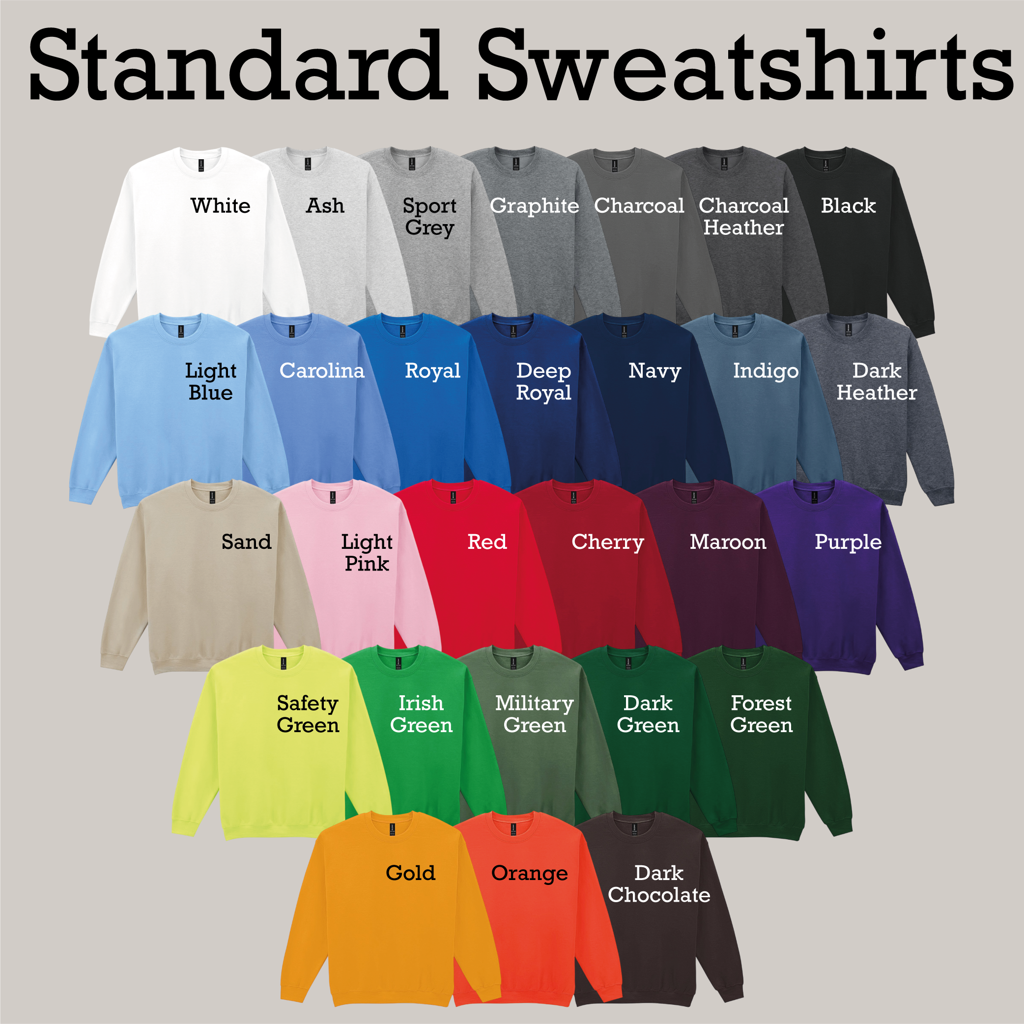 Standard Sweatshirt | Custom sweatshirt | Add your design, image or text | Perfect for making your idea come to life | Businesses | Workwear | Graphic Sweatshirt | Custom Printed & Personalisable