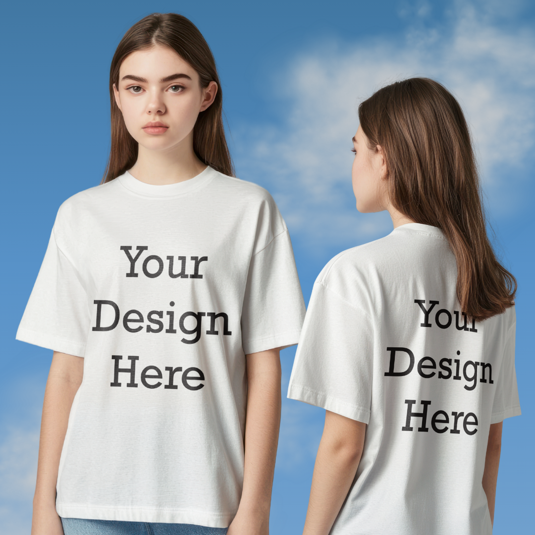 Custom Design T-Shirts | Add your design, image or text | Perfect for making your idea come to life | Businesses | Workwear | Graphic Tees | Custom Printed & Personalisable
